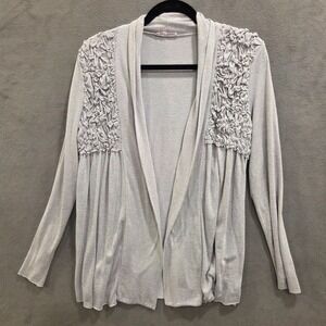 Mystree Open Front Cardigan Sweater Women's Size Large Casual Comfy Office